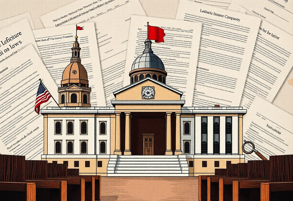 Illustration of the Texas legislature debate over House Bill 4806