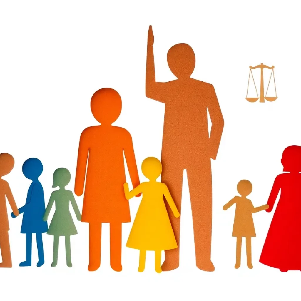 Abstract artwork representing the emotional effects of immigration policies on families.