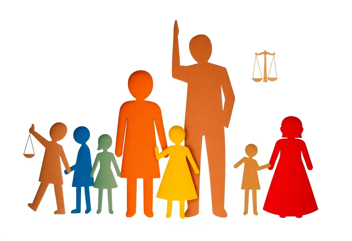 Abstract artwork representing the emotional effects of immigration policies on families.