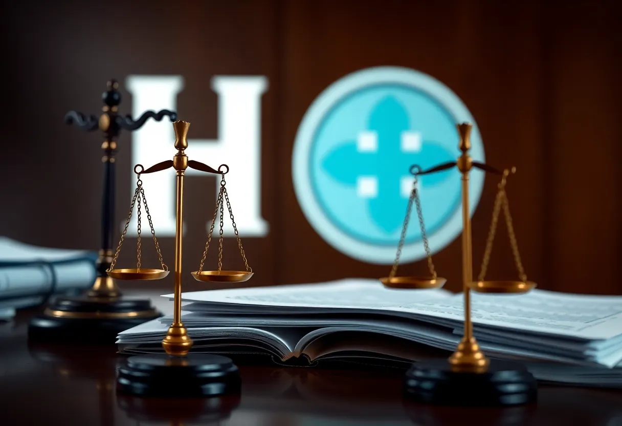 Courtroom scene relating to Johnson & Johnson legal issues