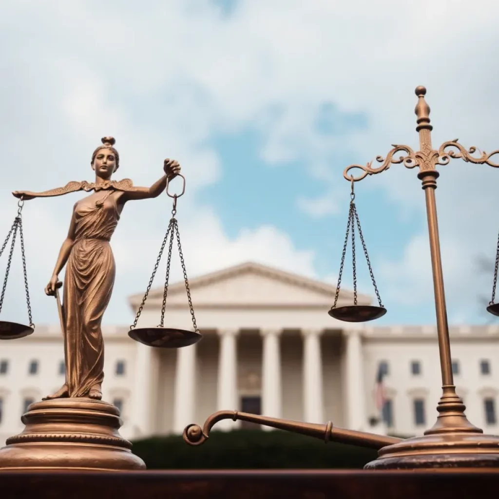 Abstract representation of justice in Washington D.C.