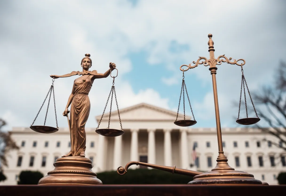 Abstract representation of justice in Washington D.C.