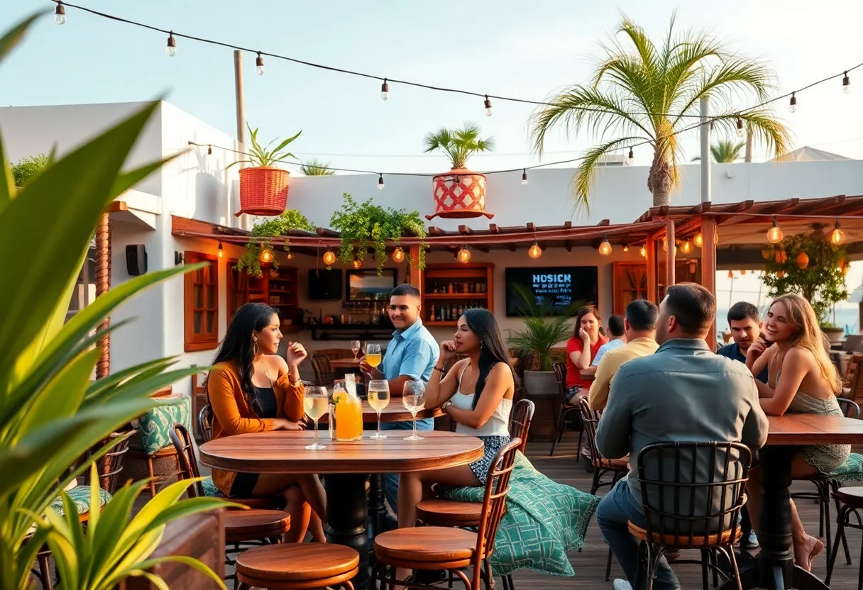 Guests enjoying drinks at King Street Hideout in Charleston