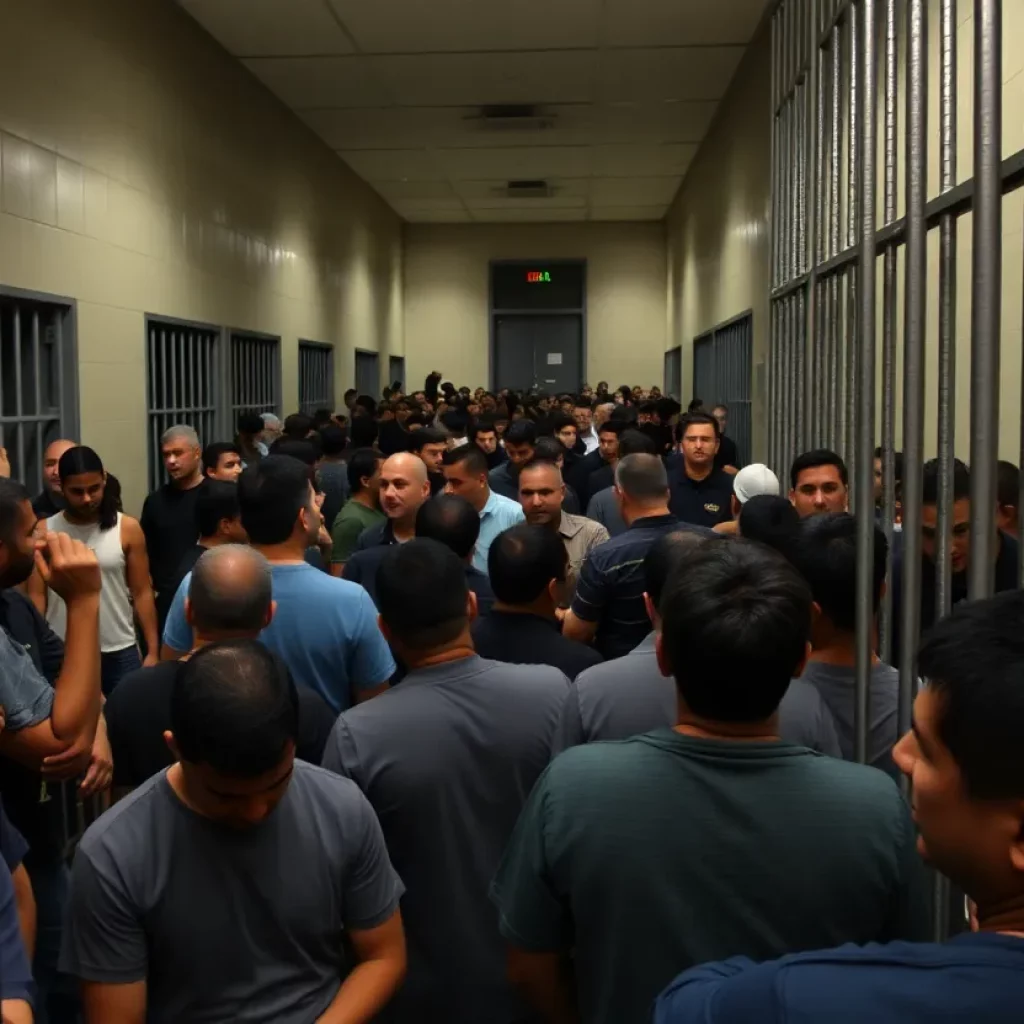 Los Angeles jail showcasing the impacts of immigration enforcement