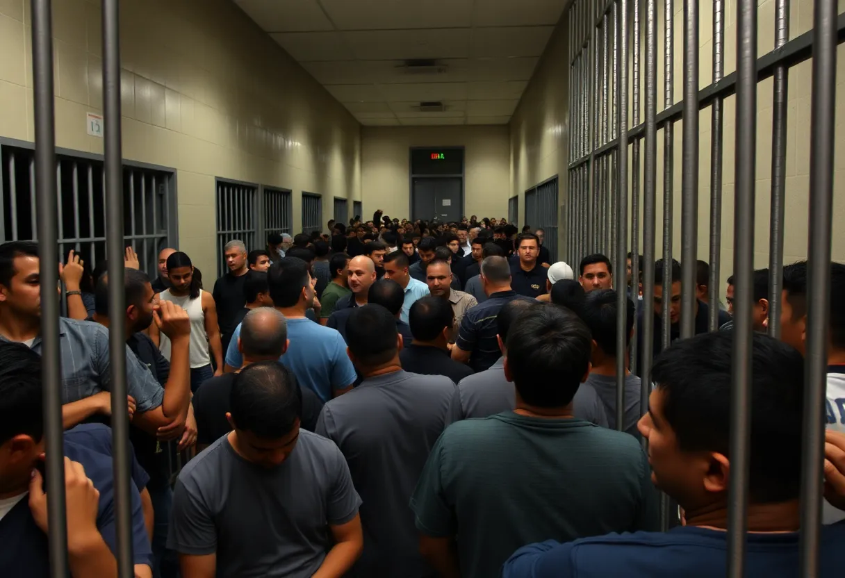 Los Angeles jail showcasing the impacts of immigration enforcement
