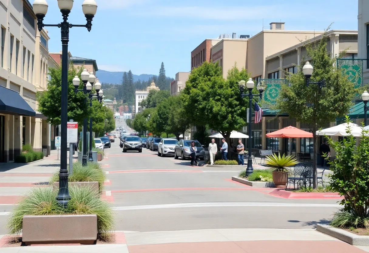 View of city street in Martinez highlighting public safety issues.