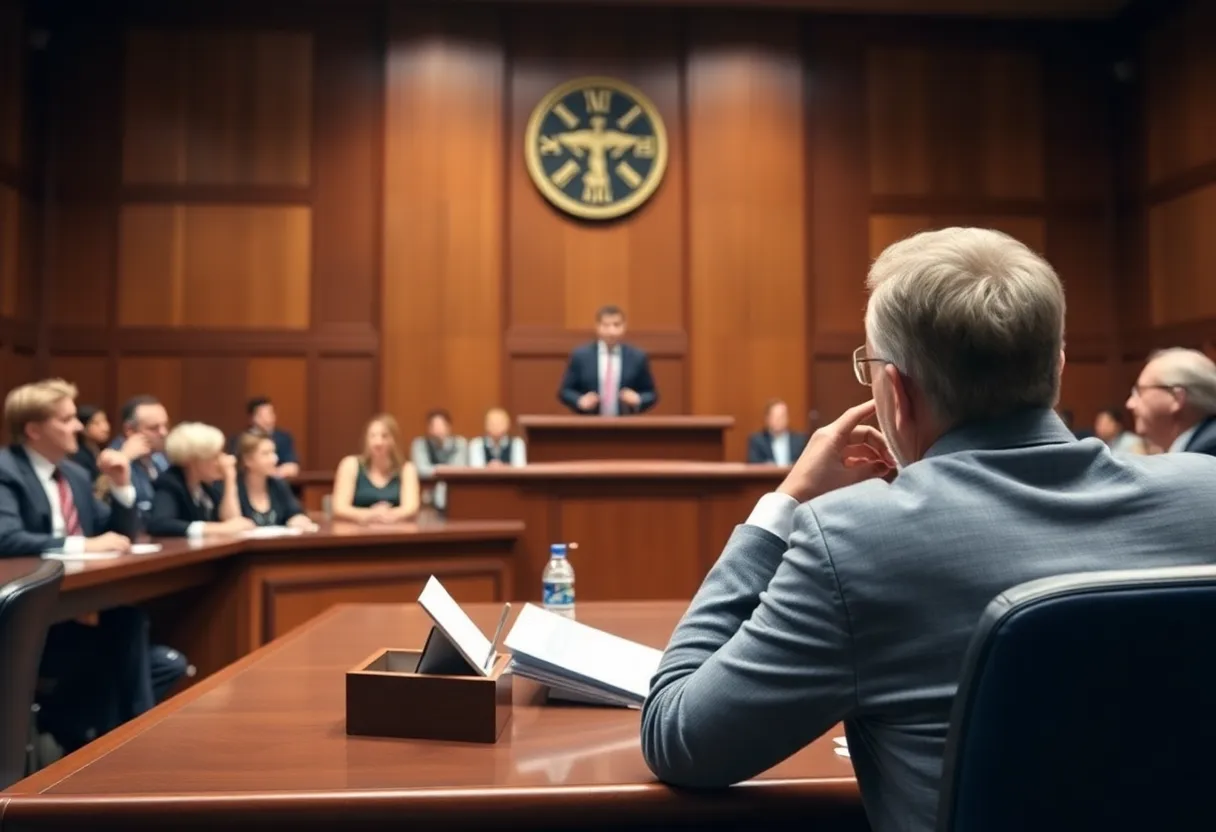 Courtroom discussion on NCAA lawsuit