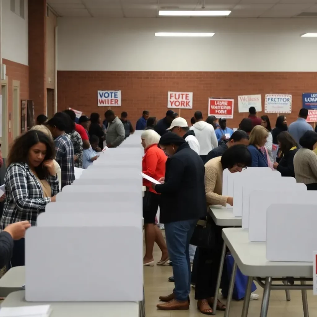 Voters at a polling station in North Charleston casting their ballots.