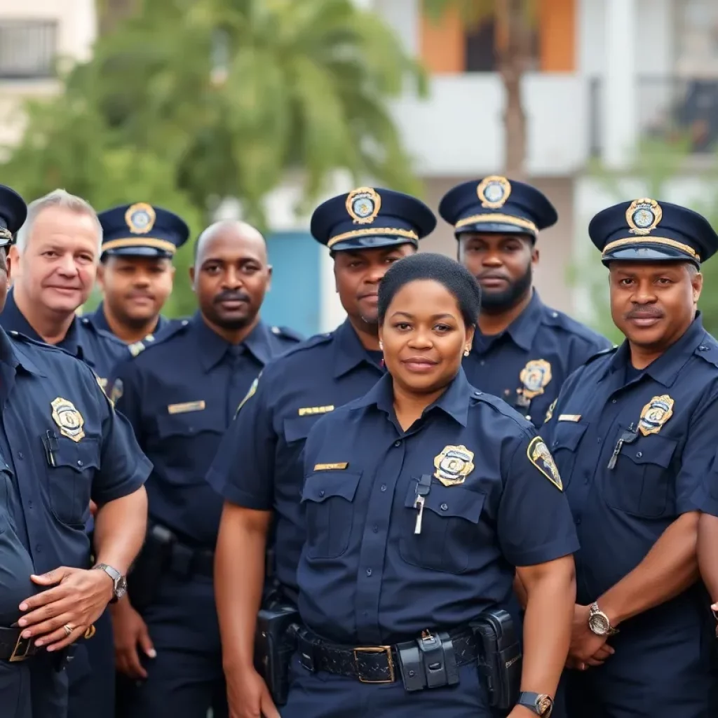 Group of newly sworn police officers in North Charleston