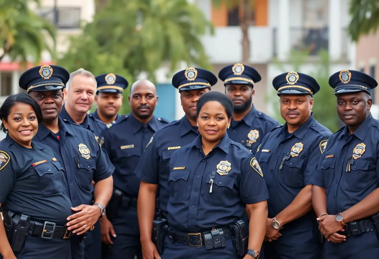 Group of newly sworn police officers in North Charleston