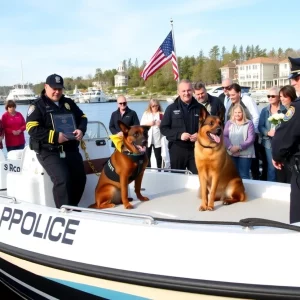North Charleston Police Department's patrol boat dedicated to K9 Officer Mojo