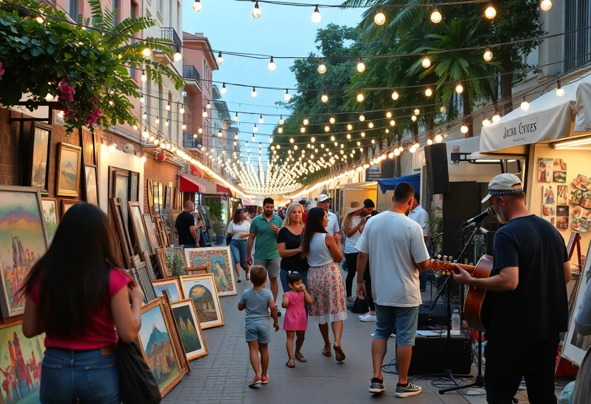 Art exhibition in Marion Square during Piccolo Spoleto Festival