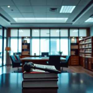 Interior of Postman Law office showcasing legal resources.