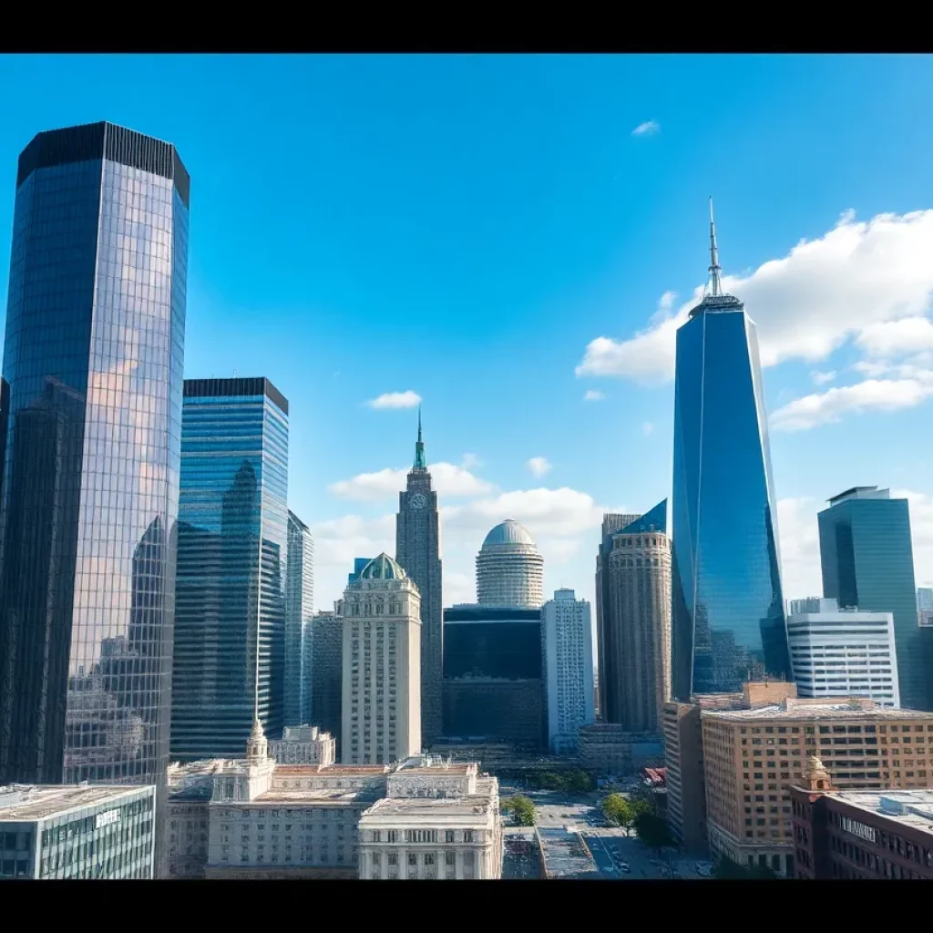 City skyline representing real estate market growth