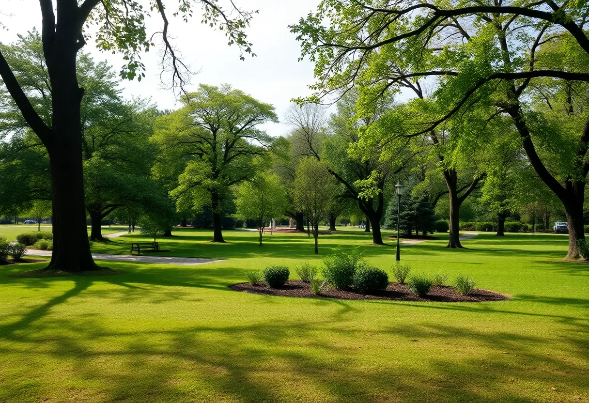 View of Red Top Park showcasing its green space and community features.