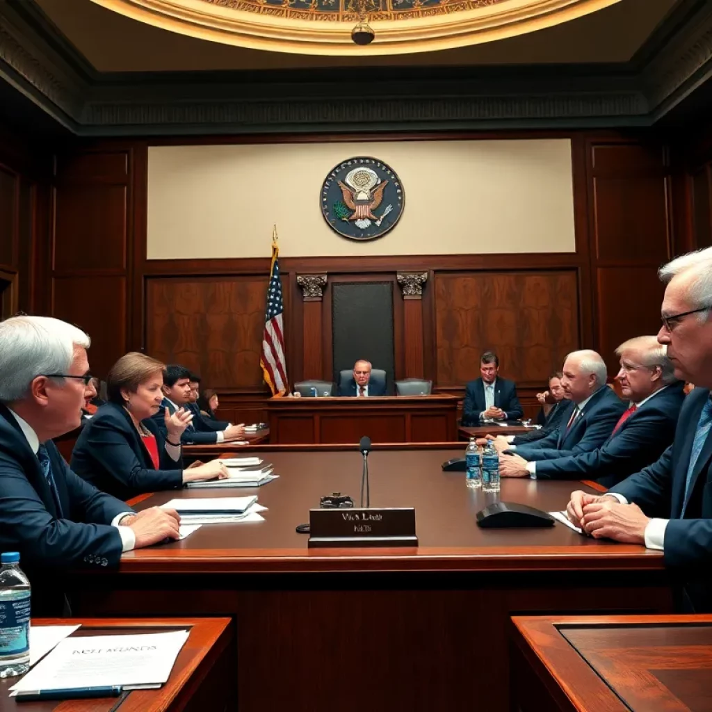 Senate chamber filled with senators discussing U.S. attorney appointments.