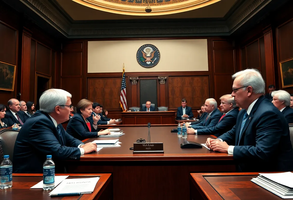Senate chamber filled with senators discussing U.S. attorney appointments.