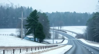 Snow Flurries Blanket South Carolina and North Carolina