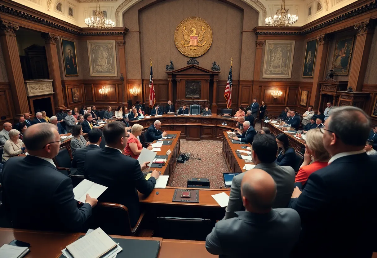 Representatives discussing legal reforms in South Carolina