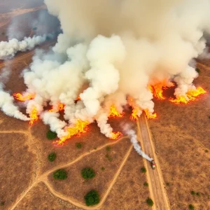 South Carolina Wildfires Aerial View