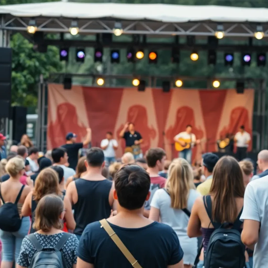 Crowd enjoying performances at Spoleto Festival USA