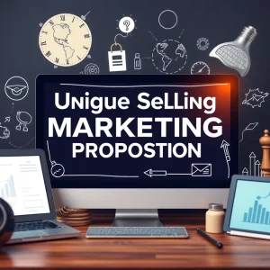 Sponsor Articles - Be the Charleston Sc Expert - AI Marketing Illustration of Unique Selling Proposition in a digital marketing context