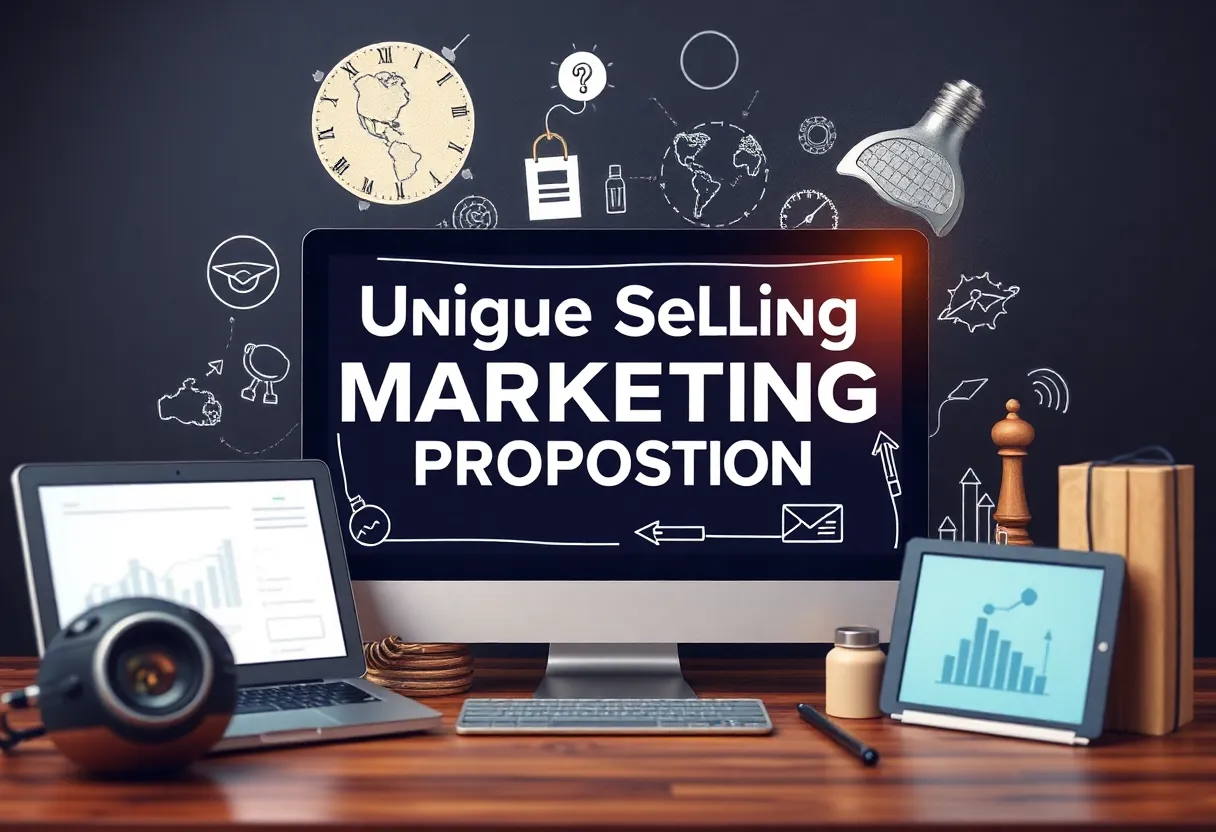 Illustration of Unique Selling Proposition in a digital marketing context