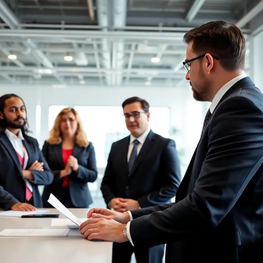 Professionals discussing whistleblower protections in a legal context