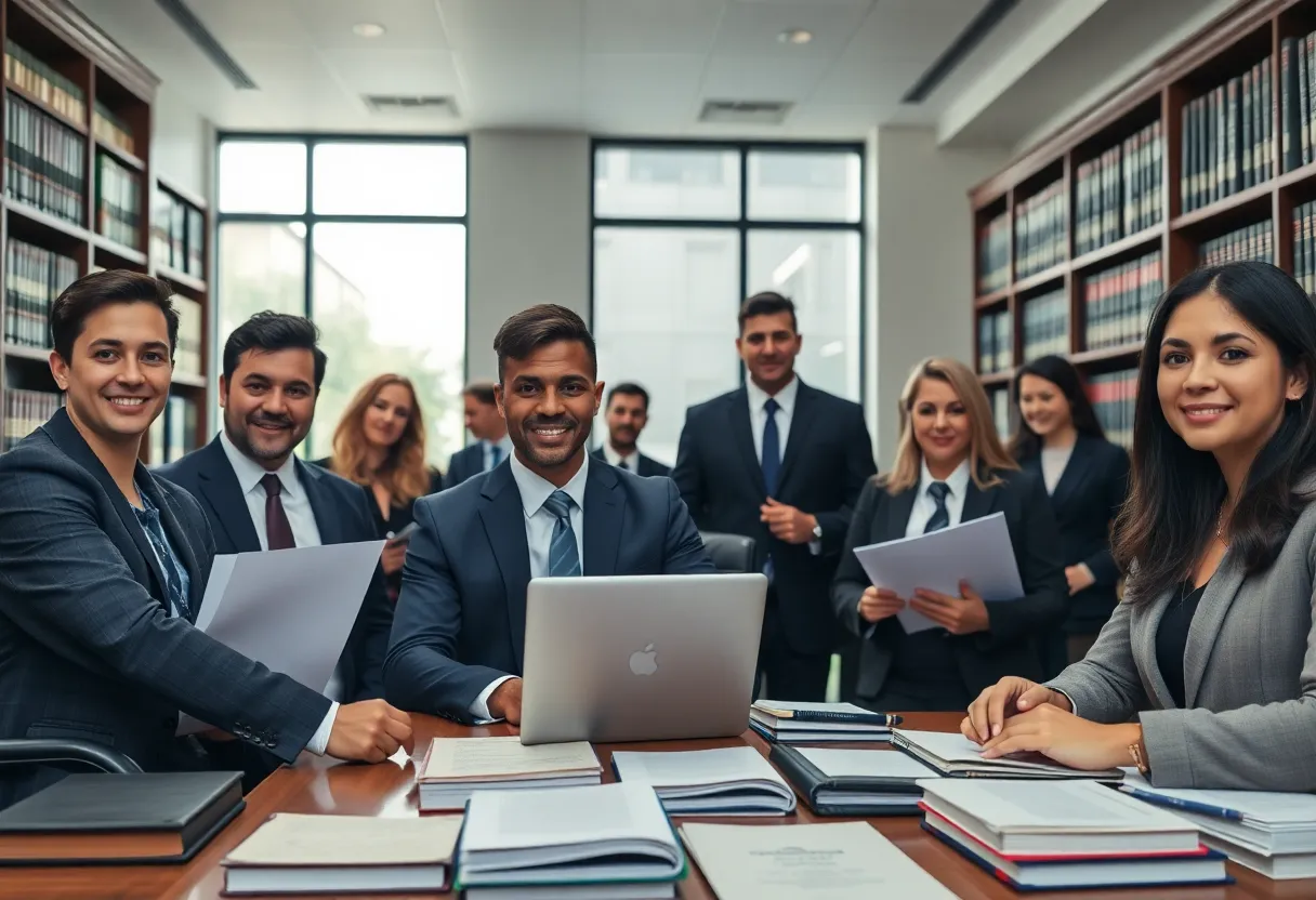 Interior of Andy Citrin Injury Attorneys office with lawyers focusing on client work.