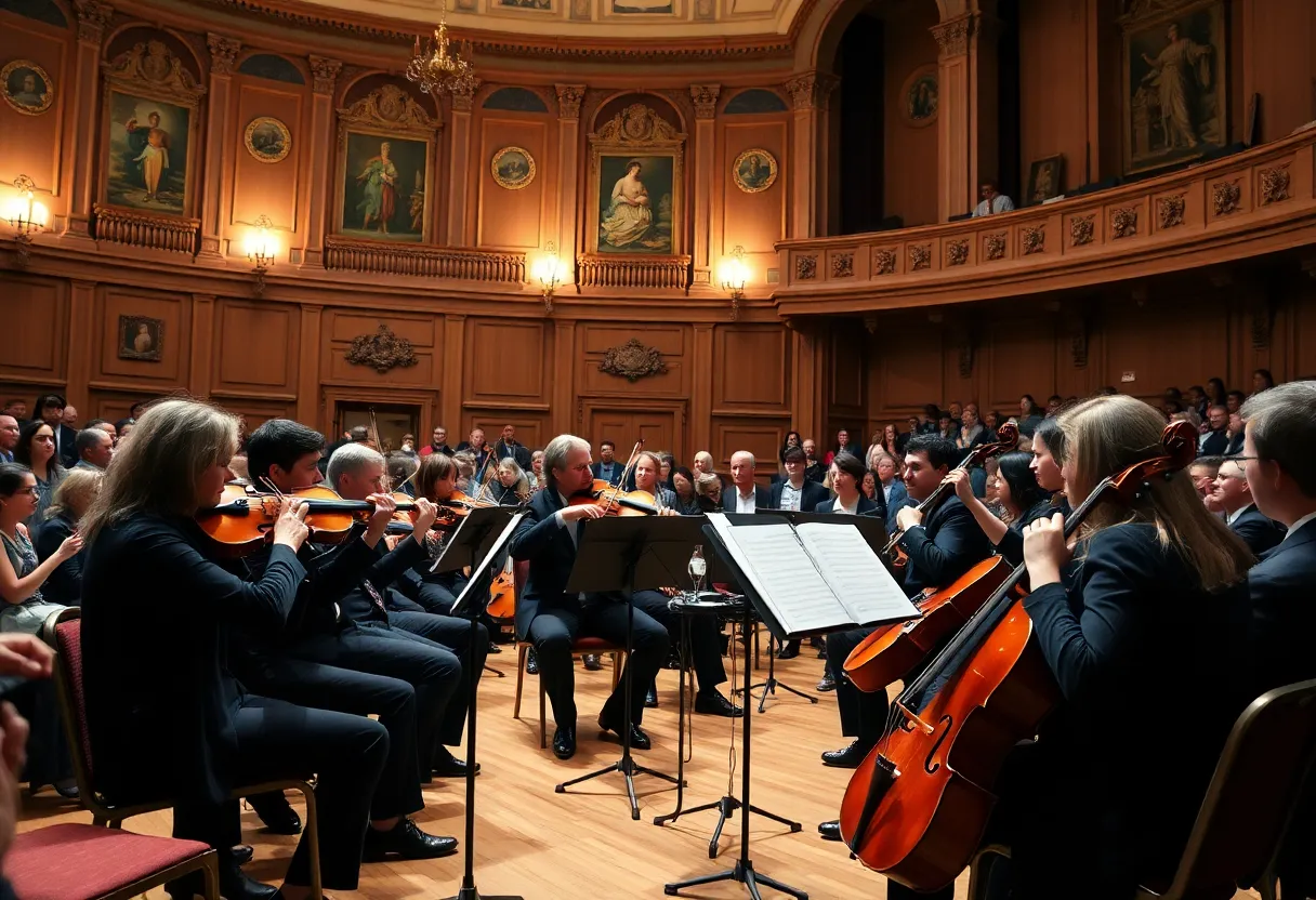 Chamber music performance in a historic concert hall