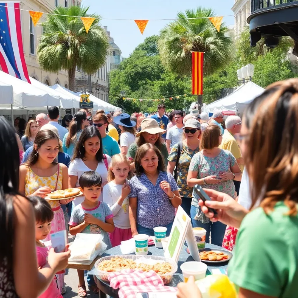 Community celebration in Charleston during June events