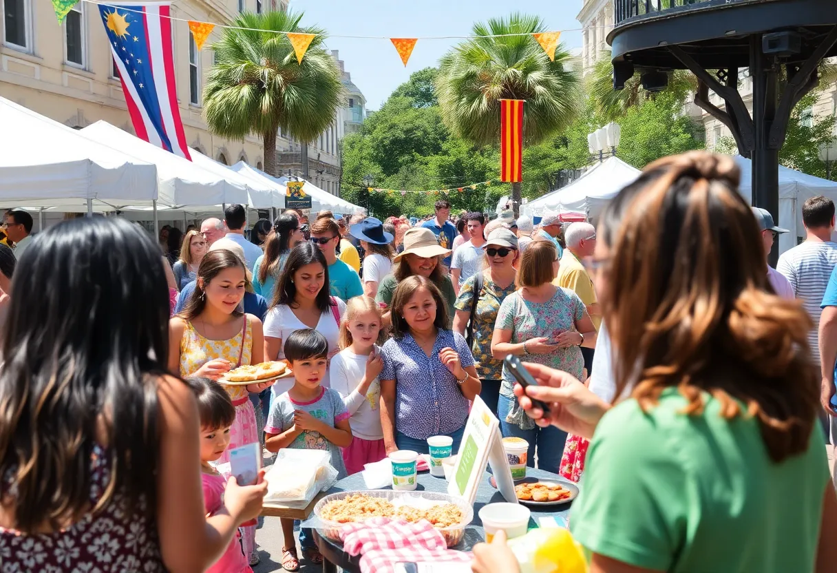 Community celebration in Charleston during June events
