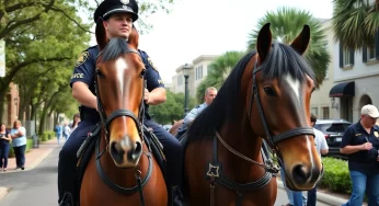 Charleston Police Introduces New Horses Rucker and Riley