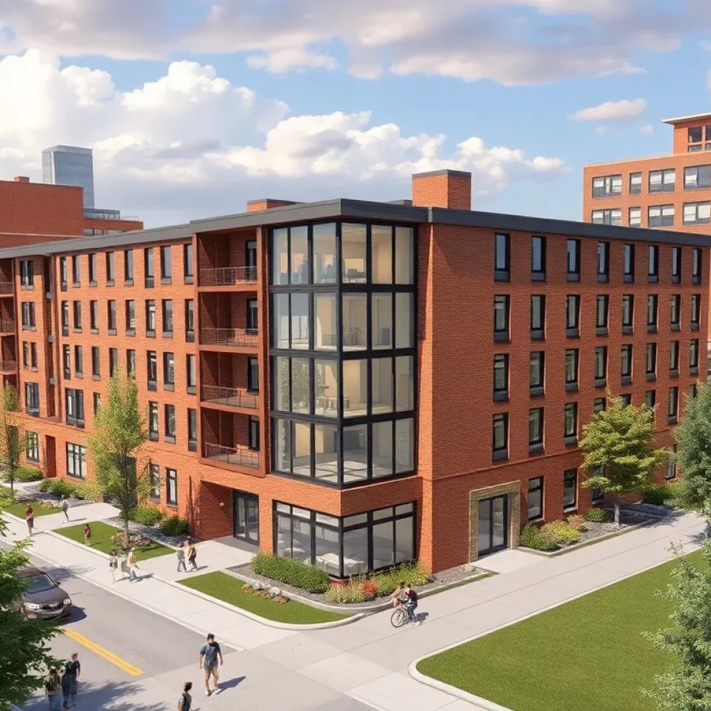Rendering of future student dormitory at College of Charleston