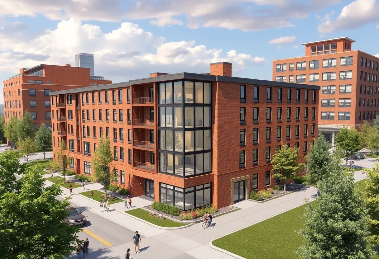 Rendering of future student dormitory at College of Charleston