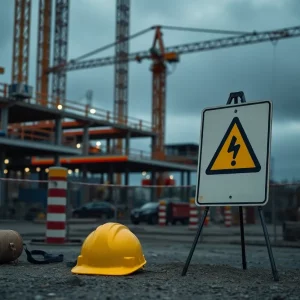 Construction site highlighting safety measures and precautions