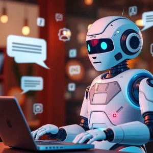 Chatbot providing customer support in digital marketing
