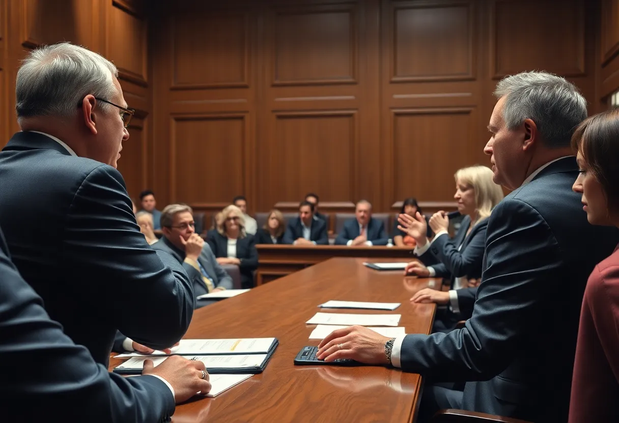 Dramatic courtroom moment during trial