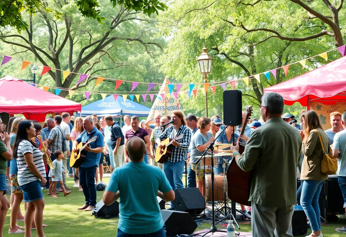 Local band Easy Honey performing at the High Water Festival