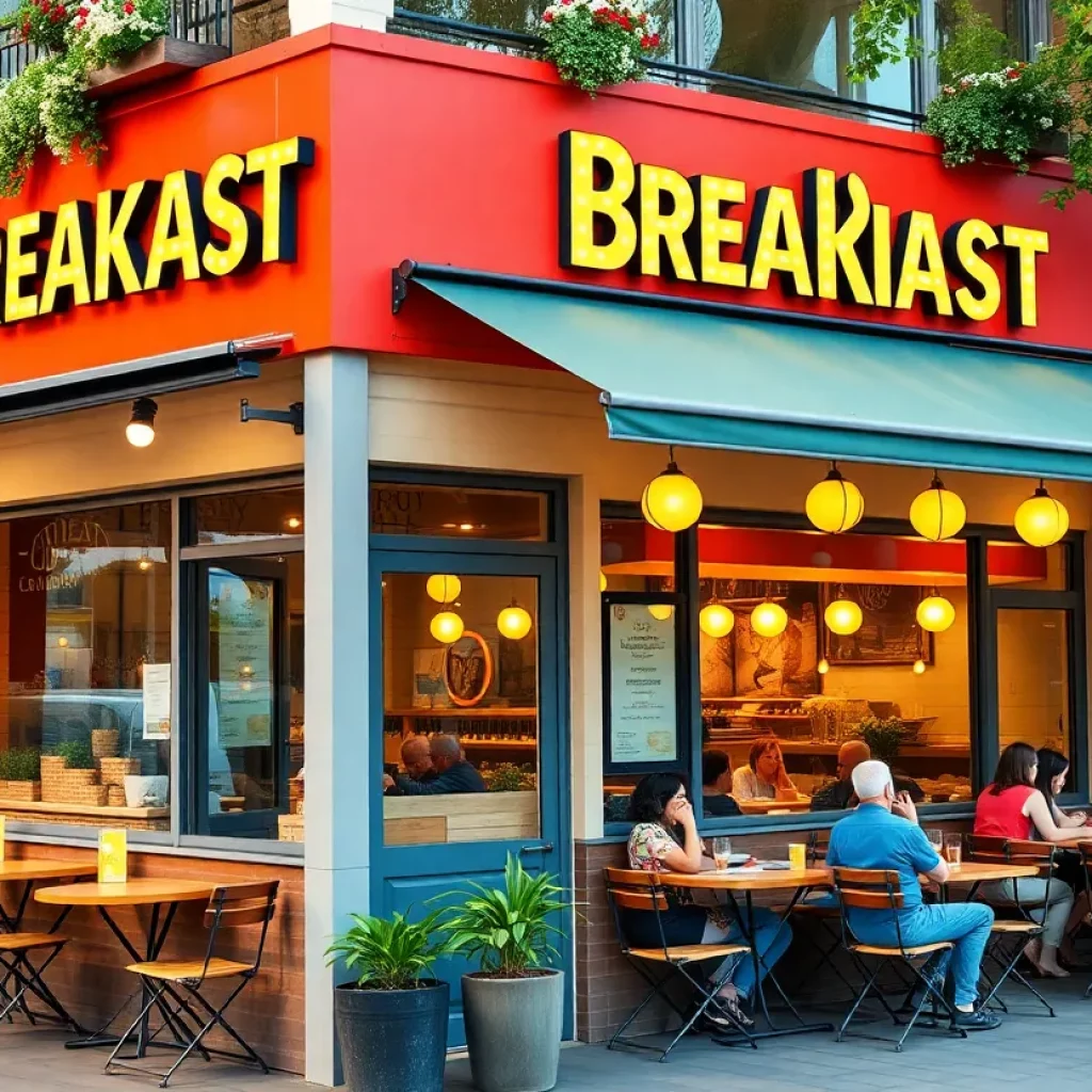Eggs Up Grill restaurant in James Island with outdoor seating.