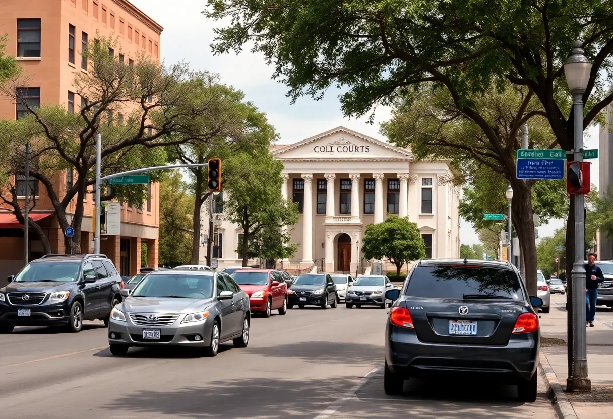El Paso courthouse amid city streets