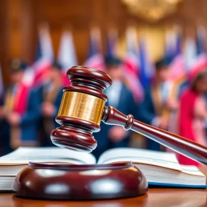 Courtroom scene representing attorney misconduct in Florida