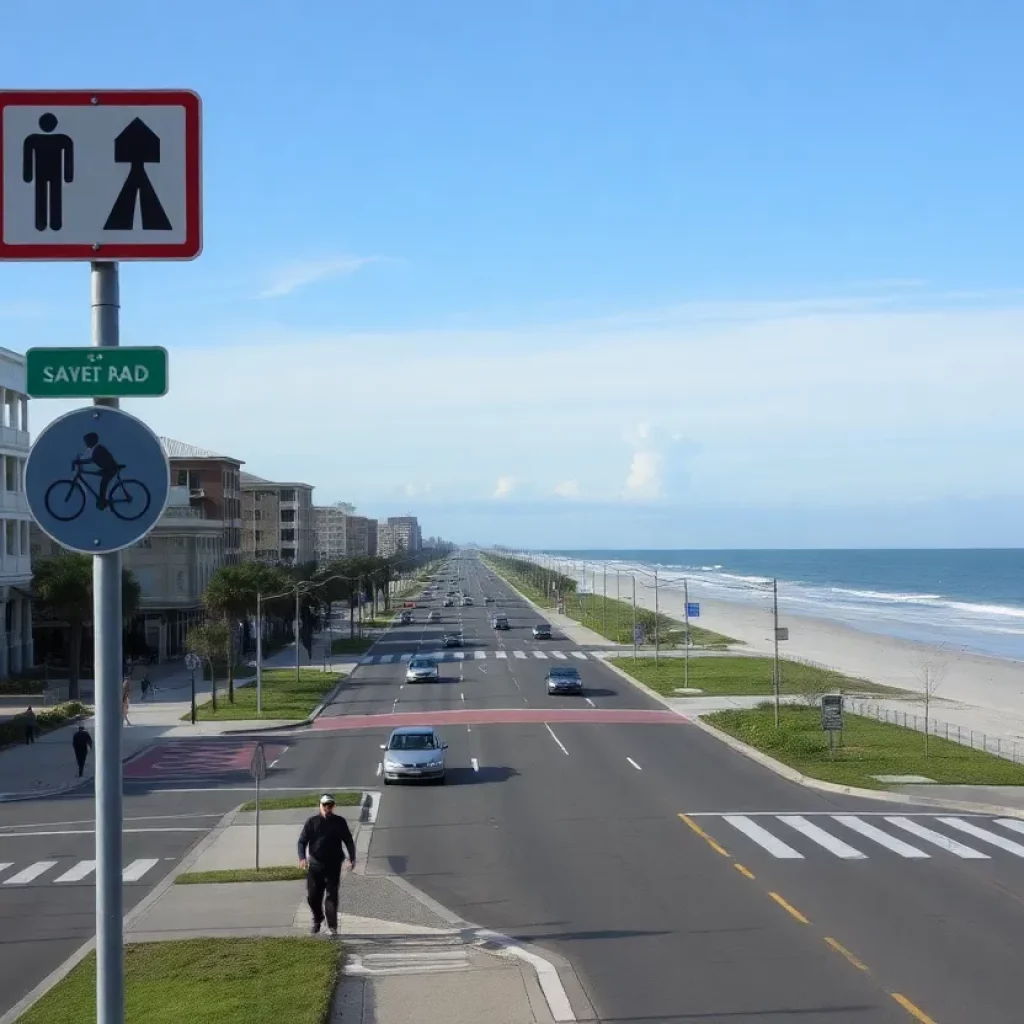 Traffic and pedestrian safety improvements at Folly Beach