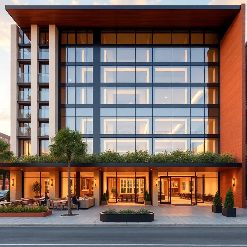 Rendering of the future Four Seasons Hotel in Charleston
