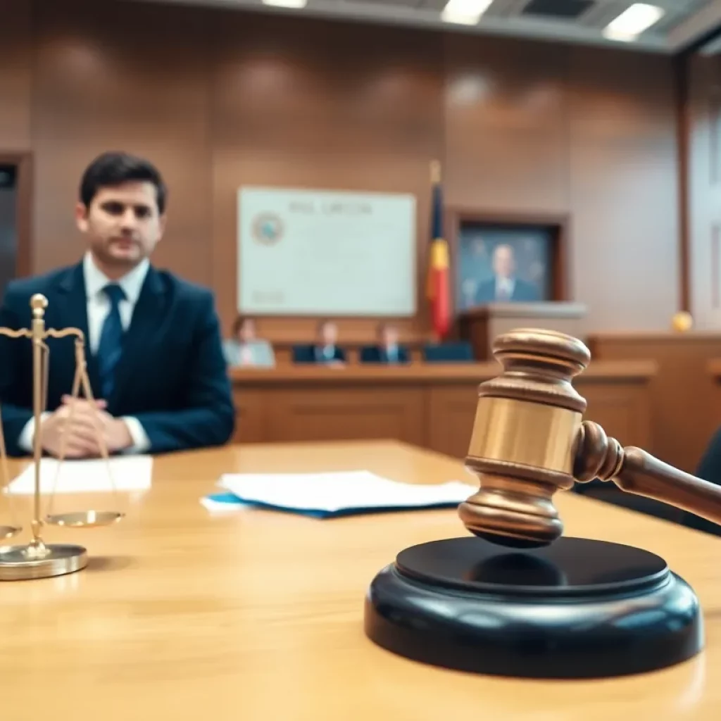 Lawyers discussing Georgia tort reforms in a courtroom