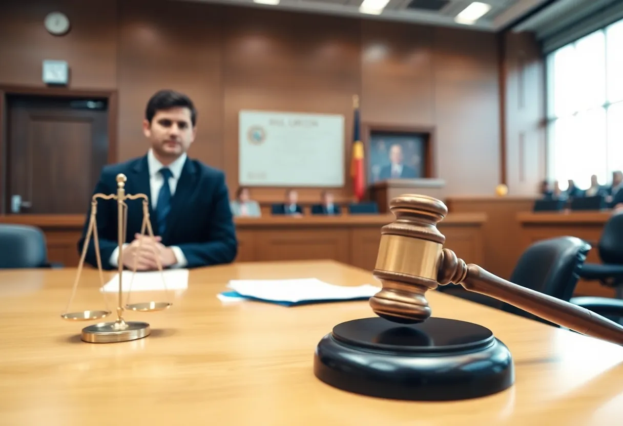 Lawyers discussing Georgia tort reforms in a courtroom