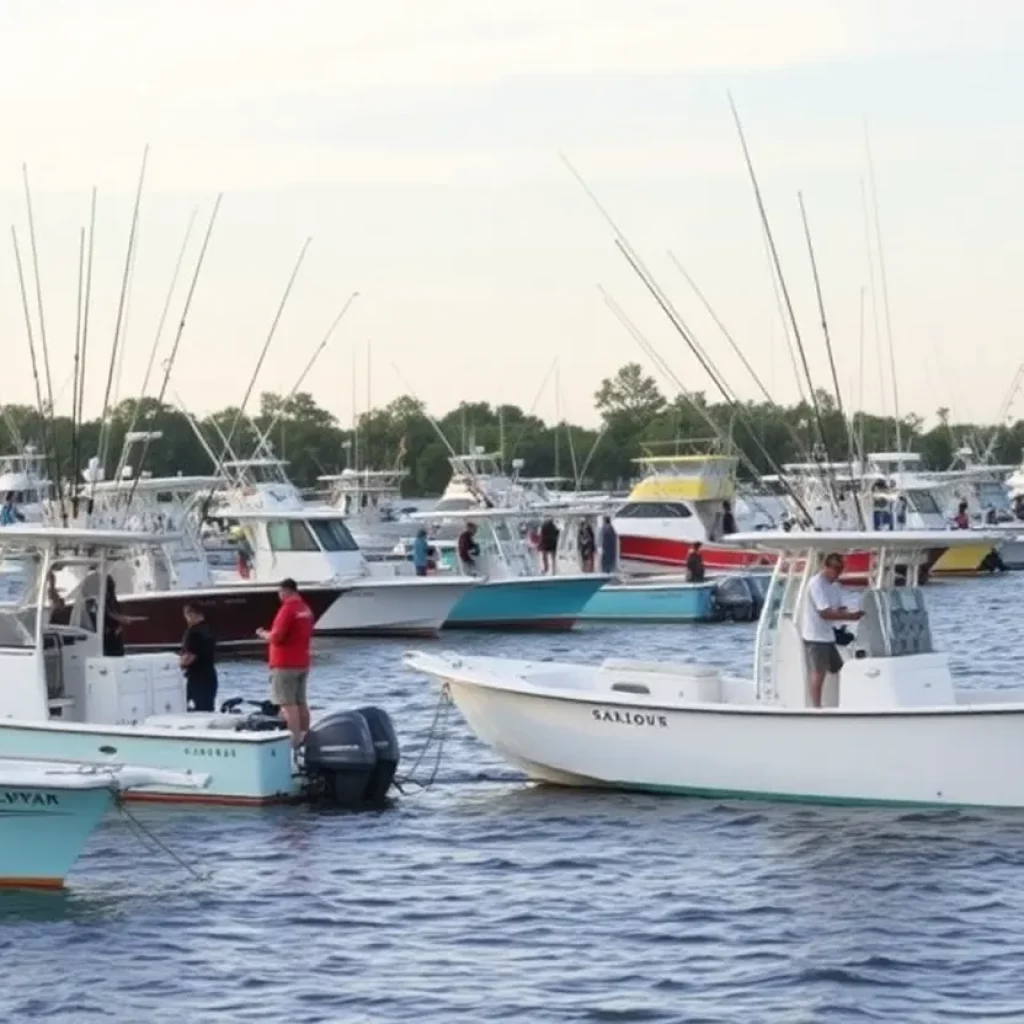 Fishing boats ready for the HUK Charleston Billfish Cup at Shem Creek