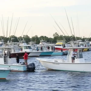 Fishing boats ready for the HUK Charleston Billfish Cup at Shem Creek