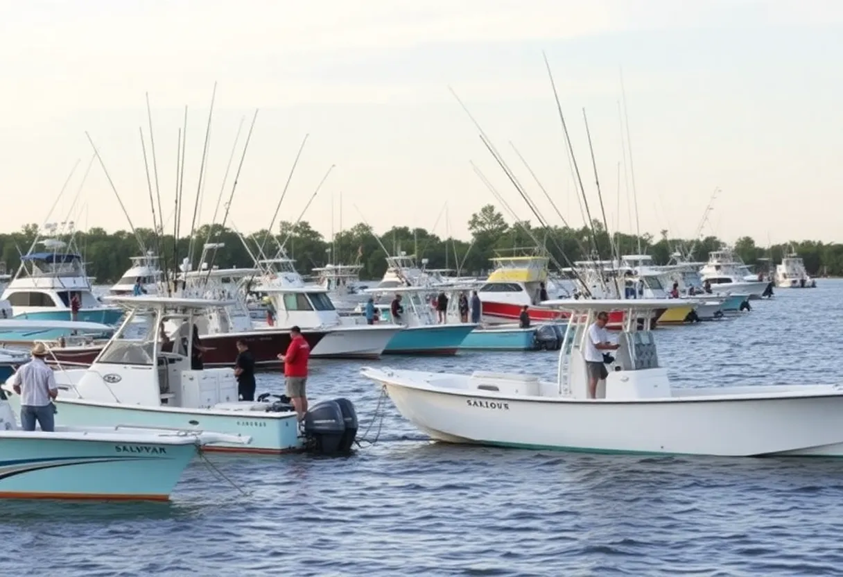 Fishing boats ready for the HUK Charleston Billfish Cup at Shem Creek