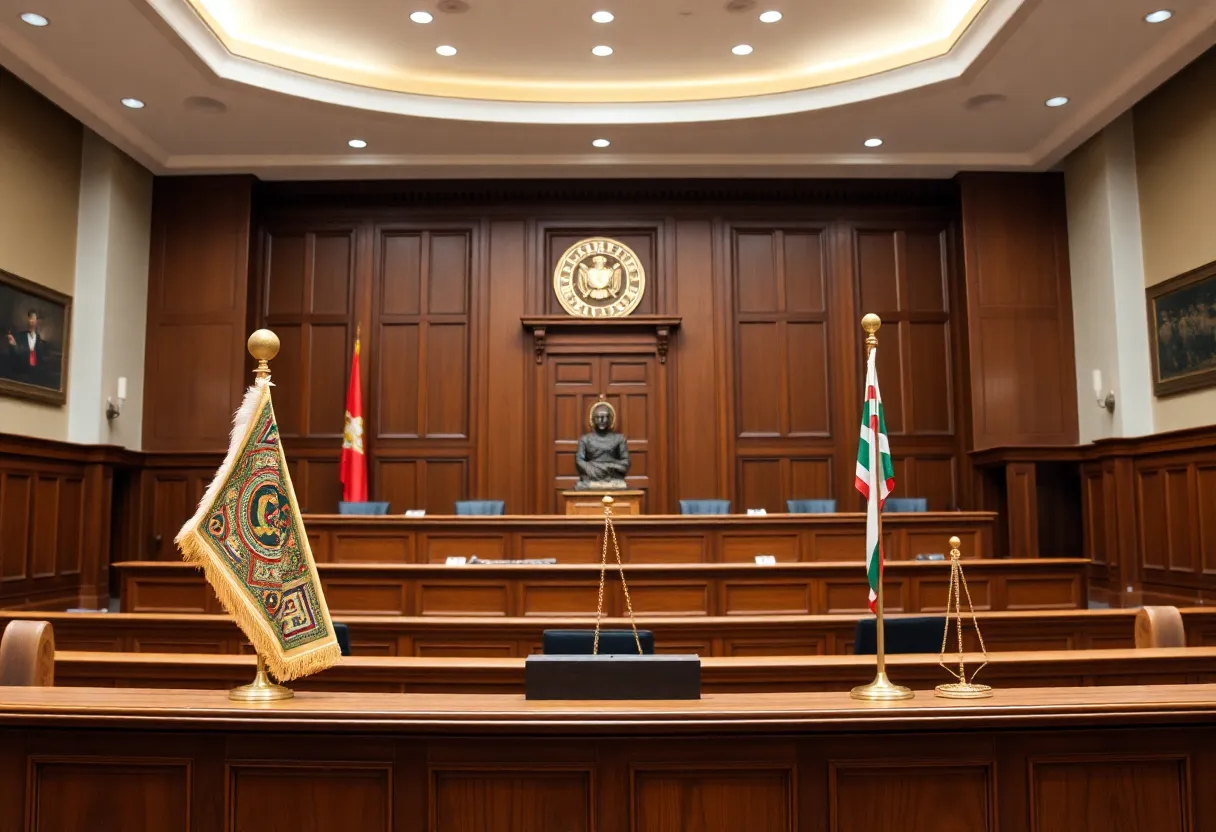 A courtroom reflecting indigenous culture and diversity in the judiciary